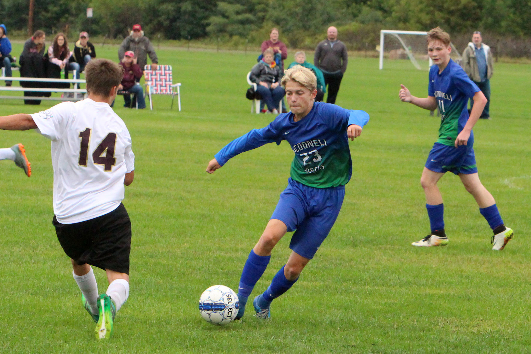 Barron at McDonell/Regis boys soccer 8-28-18